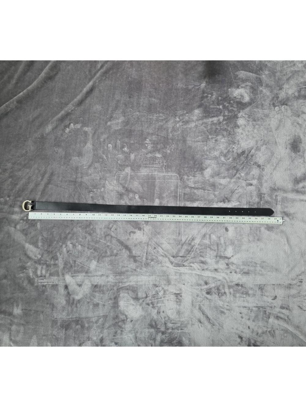 Guess Rhinestone G Logo Buckle Belt - Black - L - Picture 3 of 7